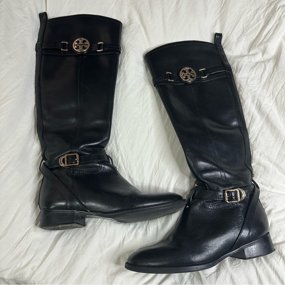 Tory Burch Leather Riding Boots